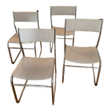 4 sled chairs design 70s, perfect condition