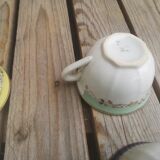 4 badonviller coffee cups colorful and golden decor