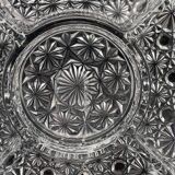 Compartmentalized dish in worked glass