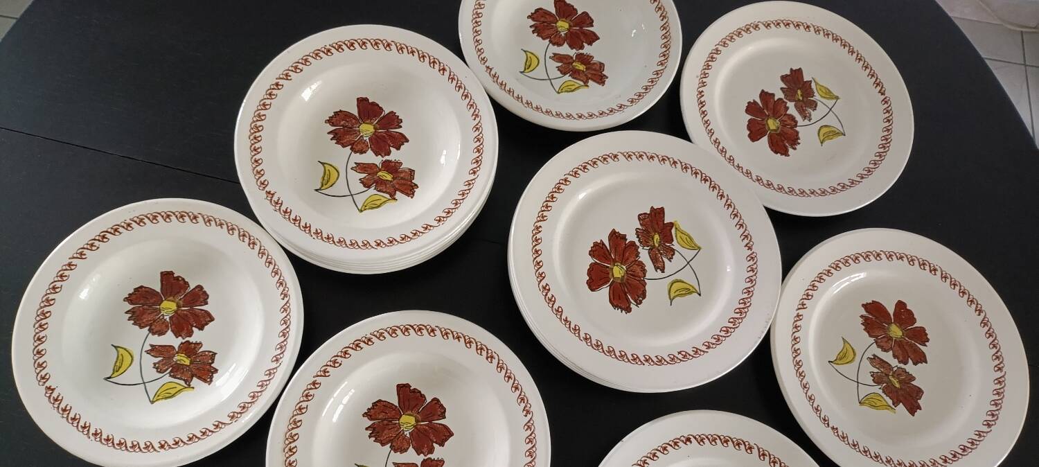 16 assiettes vintages