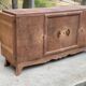 Buffet enfilade art déco 4 portes rénové en bois de chêne brut 200cm