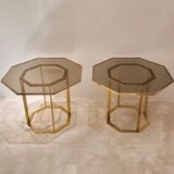Paire de table basse laiton vers 1970