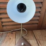Lampe bureau chevet métal vert doré bois patiné dp 0823304