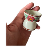 Vintage hand-painted shell flower