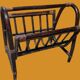 Magazine rack; newspaper rack dark bamboo; rattan