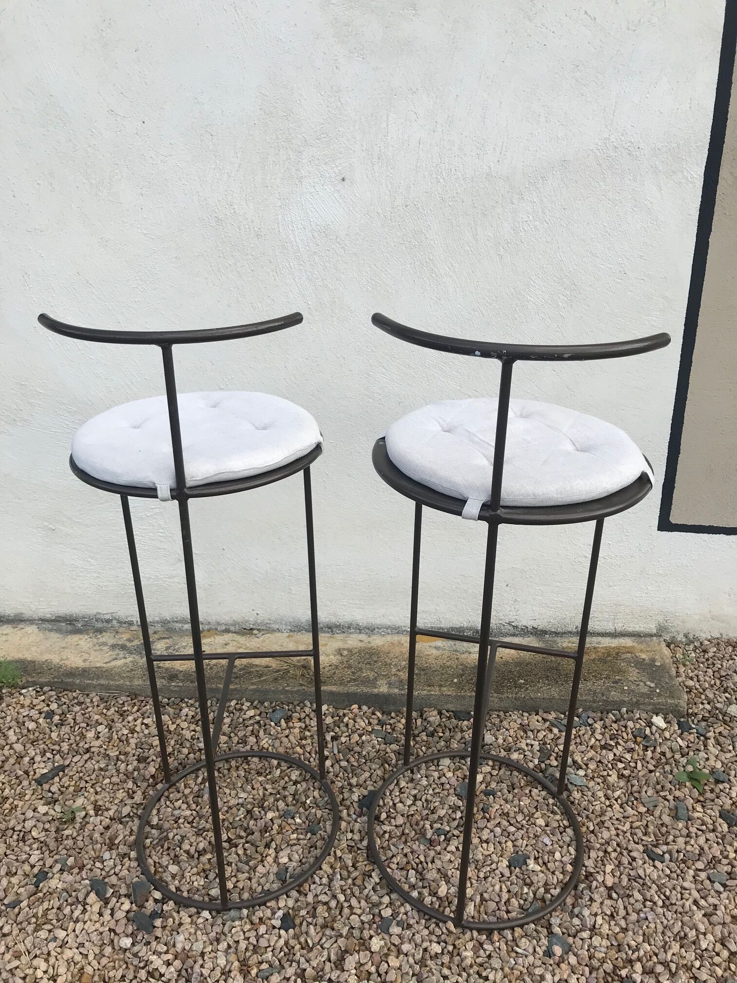 Pair of metal stools