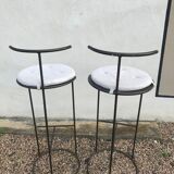 Pair of metal stools
