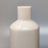 1970s Pair of Vases in Ceramic by F.lli Brambilla in Beige Color. Made in Italy