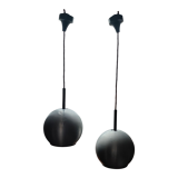 Duo of Erco 1970 aluminum suspensions