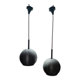Duo of Erco 1970 aluminum suspensions