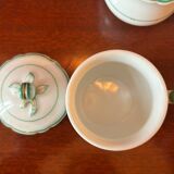 6 old Paris porcelain cream pots 19th (1850) set of 6