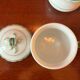 6 anciens pots a creme porcelaine de paris 19eme (1850) lot de 6