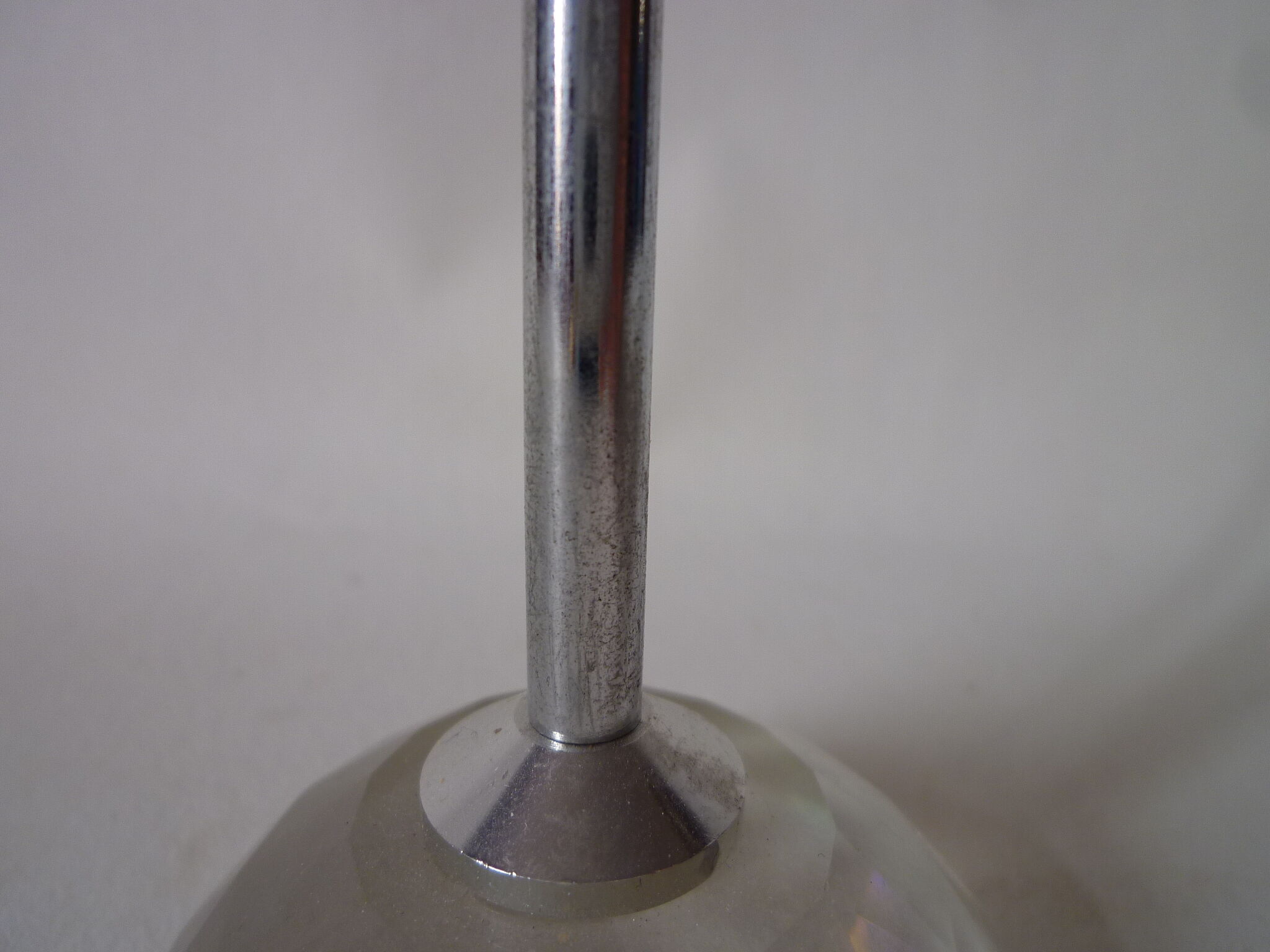 Candlestick in crystal and metal