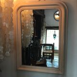 Louis Philippe period mirror, ecru lacquered