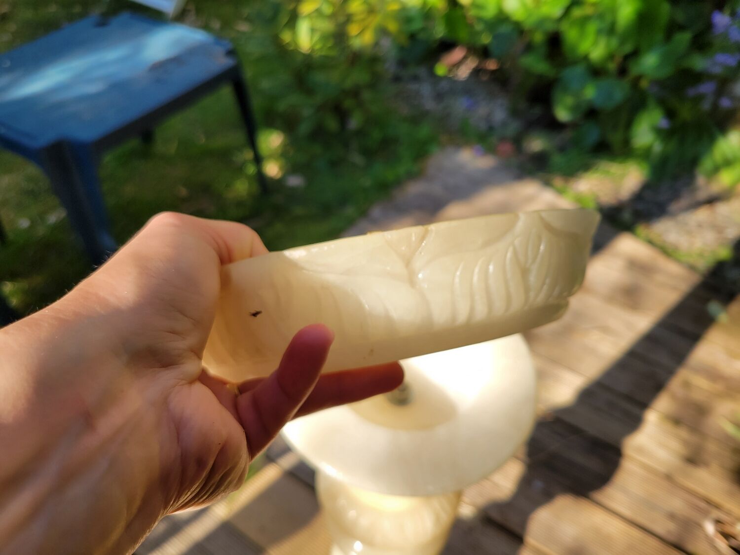 Alabaster pedestal column, 19th century