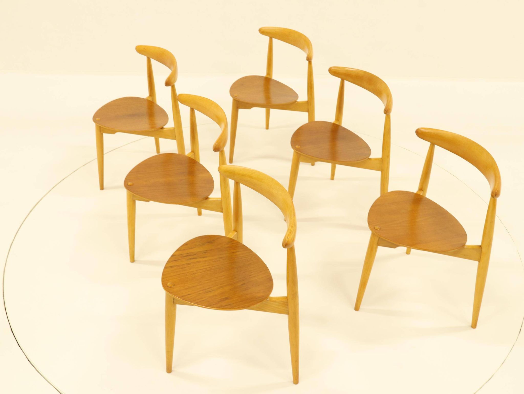 Service de table Heart, conçu par Hans Wegner pour Fitz Hansen, Danemark, années 1960