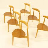 Heart dining set, designed by Hans Wegner for Fitz Hansen,  Denmark 1960s