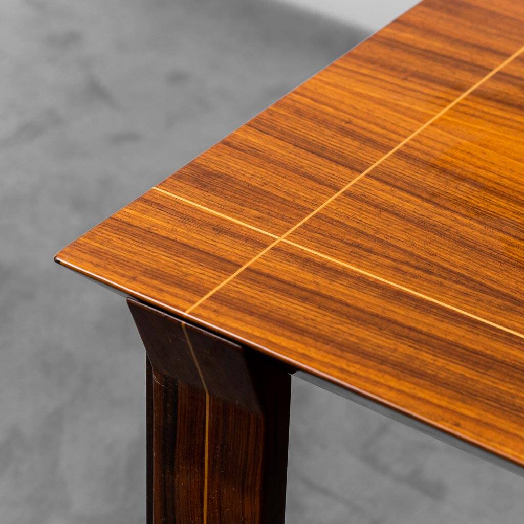 Table en bois et métal 1970 vintage modernisme