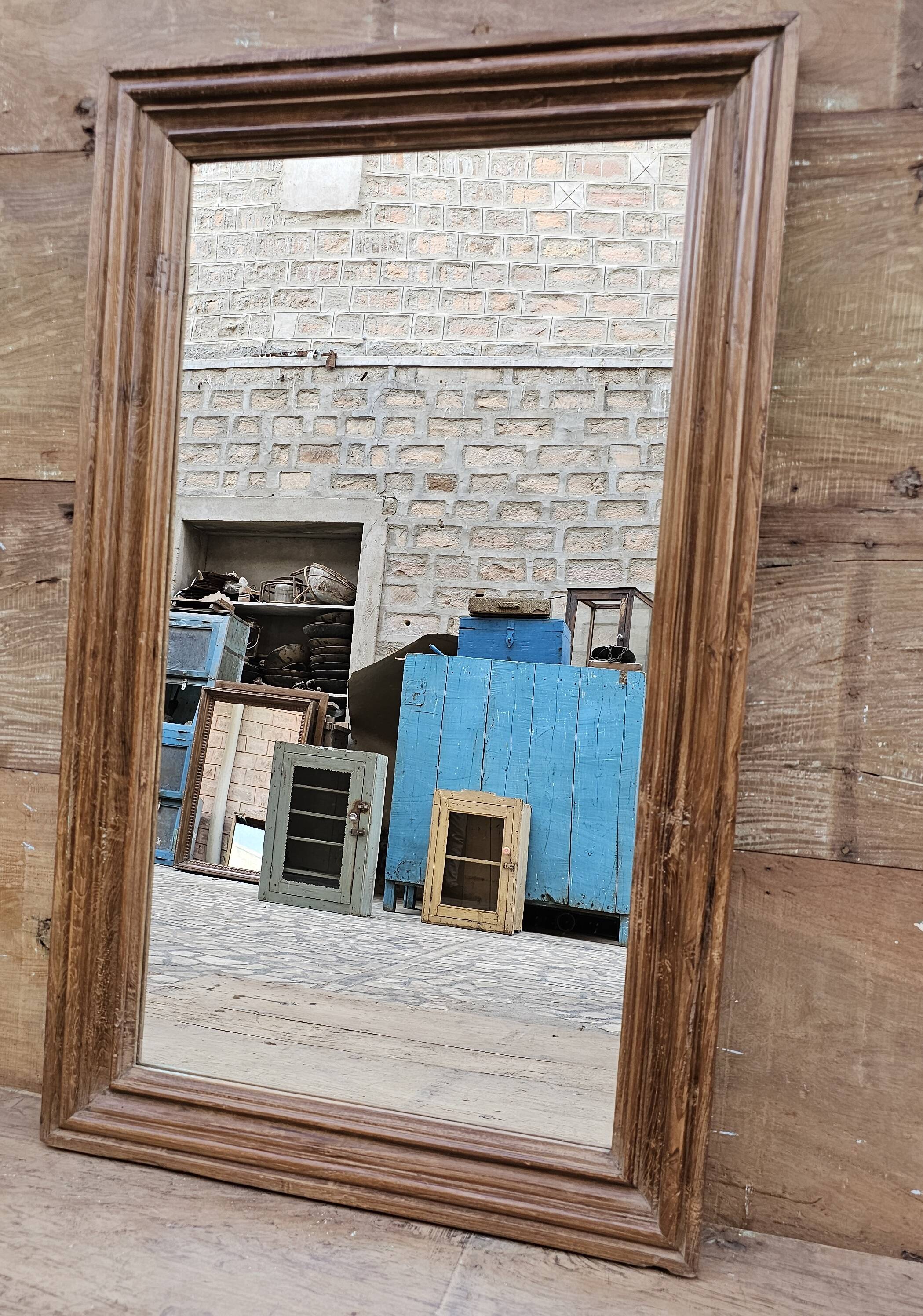 Burmese teak mirror