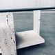 Brutalist Travertine Coffee Table by Willy Ballez, Belgium, 1970s