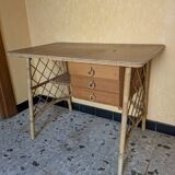 Antique rattan desk