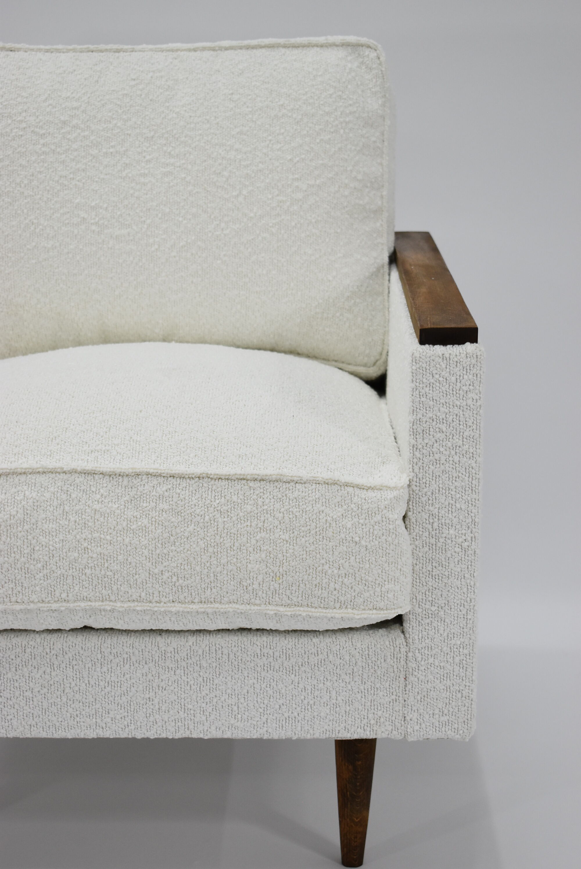 Original 70's armchair ZWP-08, fully restored, Bouclé, white