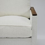Fauteuil original des années 70 ZWP-08 bouclé blanc