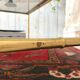 Table basse laiton imitation bambou