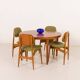Arne Hovmand Olsen style Scandinavian mid century chairs, set of 4, 1970s