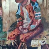 Old canvas painting signed Marcel Fontaine 1936