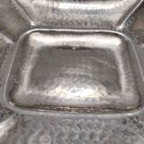 Vintage Rectangular Embossed Silver Plated Tray / Centerpiece by Olri, Italy
