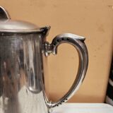 Théière, cafetière en métal argenté