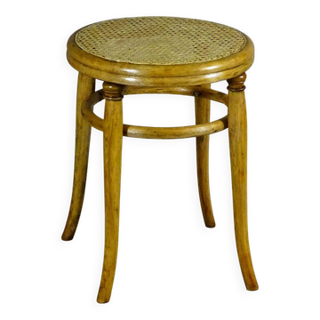Tabouret Bistrot par Fischel 1890/1900 canné,no Thonet (Hauteur 52 cm)