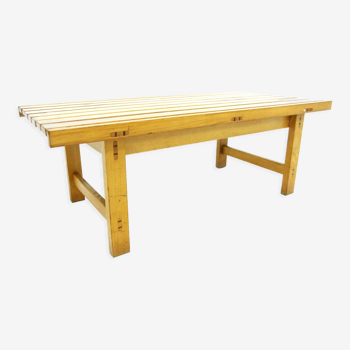 Pine bench Hugo Svensson Bjärnums Möbelfabrik Sweden, 1960
