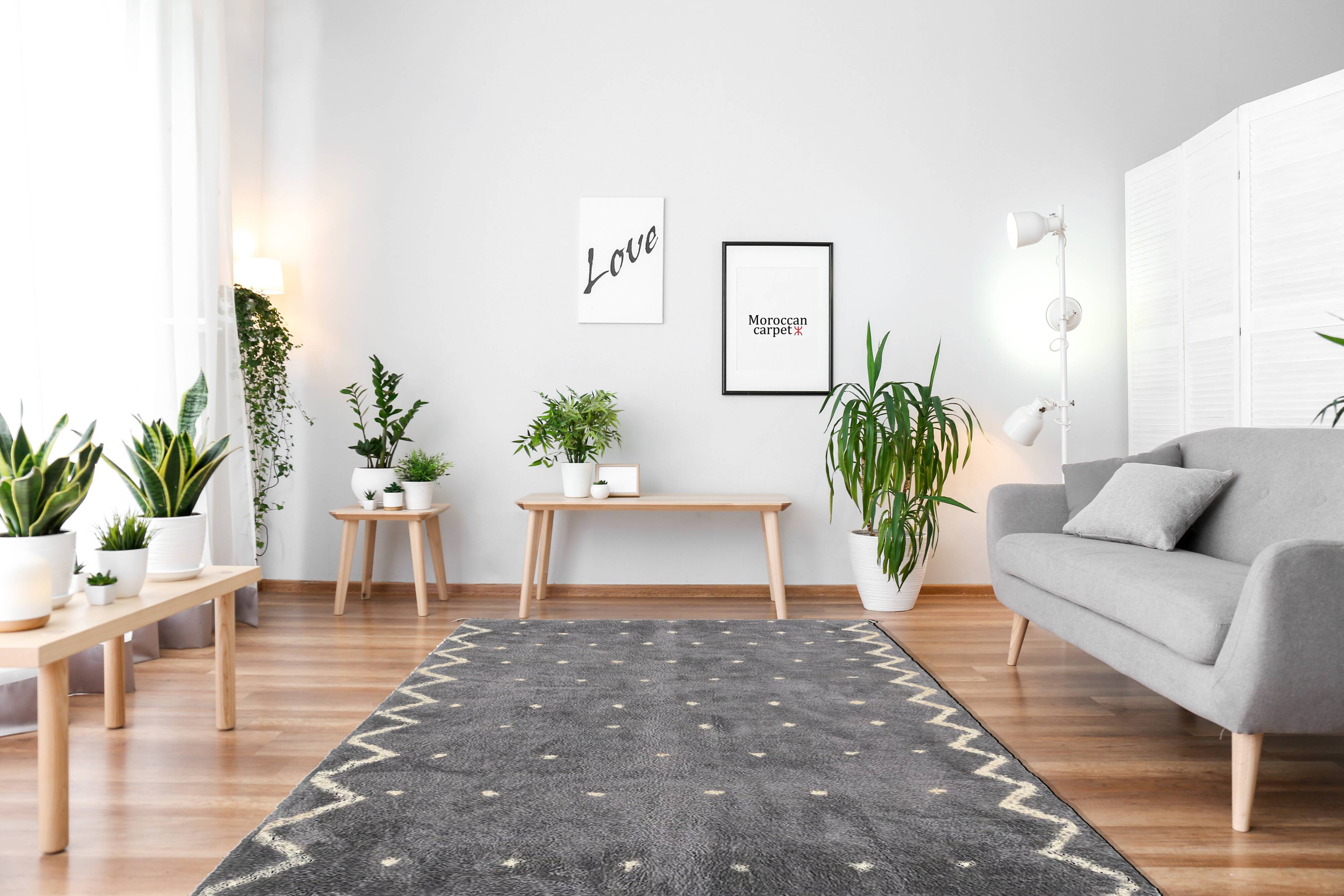 Modern Moroccan carpet grey