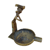 Ashtray bronze technique lost wax Africa African Woman