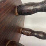Brutalist wooden stool