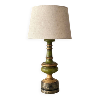 Vintage lamp turned wood