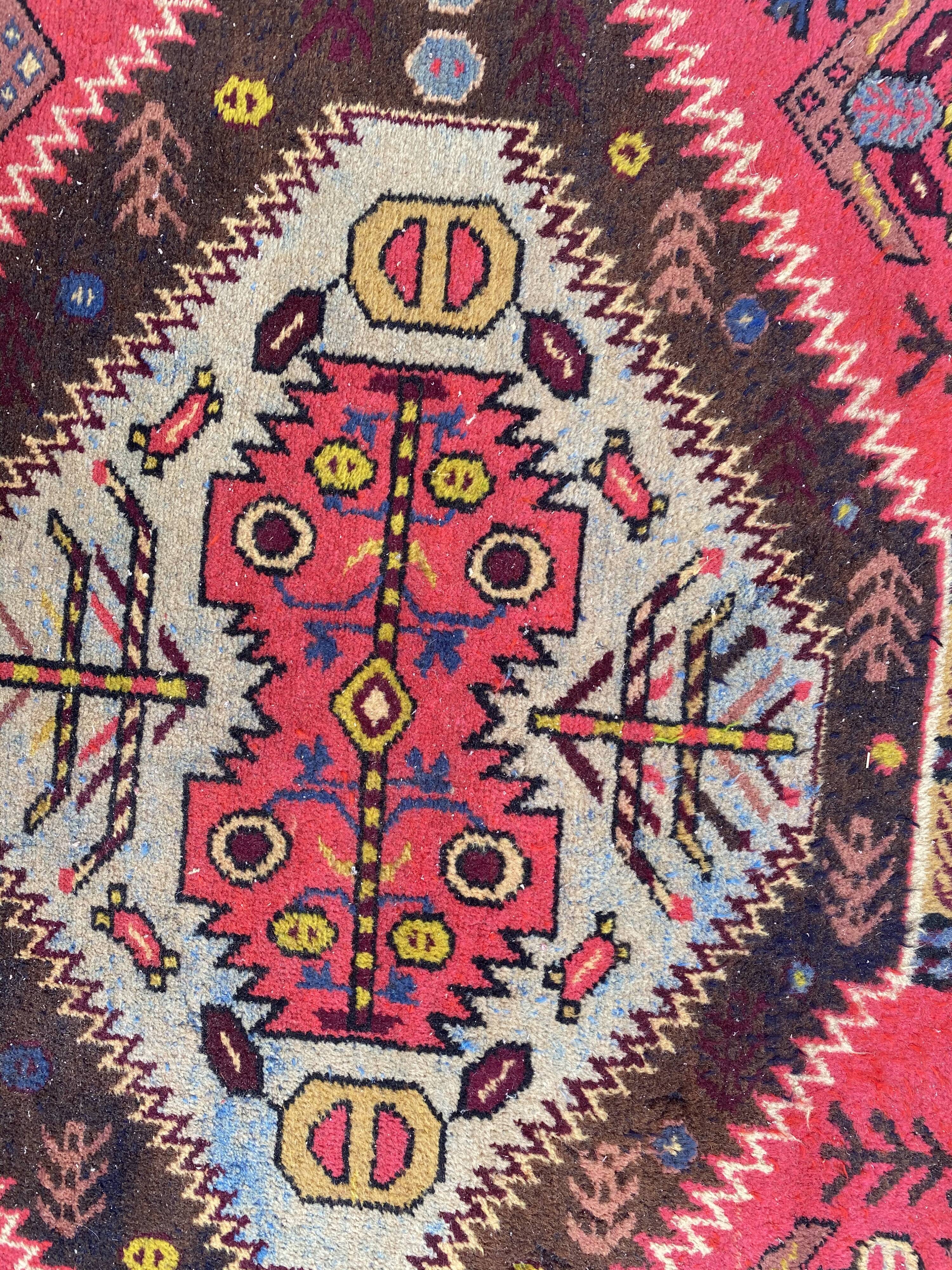 Handmade Vintage Caucasian carpet 116x185 cm