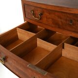 Scandinavian mahogany tallboy with brass handles