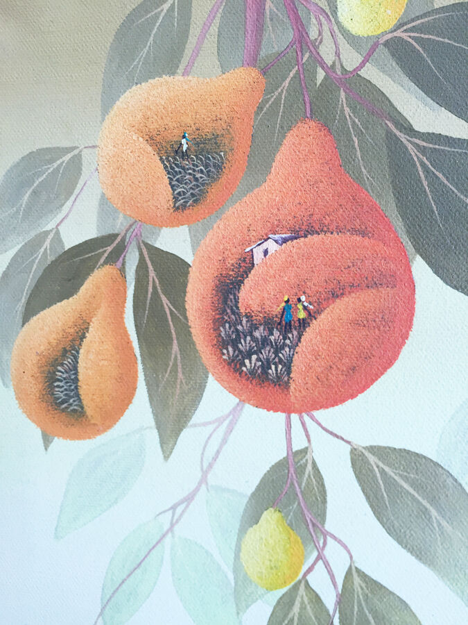 Haitian Surrealist Painting, Kens Cassagnol, 20th
