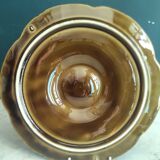 Vintage French majolica oyster plate from Sarreguemines