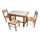 Farm table + chairs