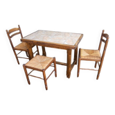 Farm table + chairs