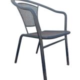 12 fauteuils en fer forgé des années 60