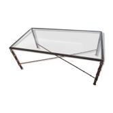 Table basse "bambou" en bronze vieilli