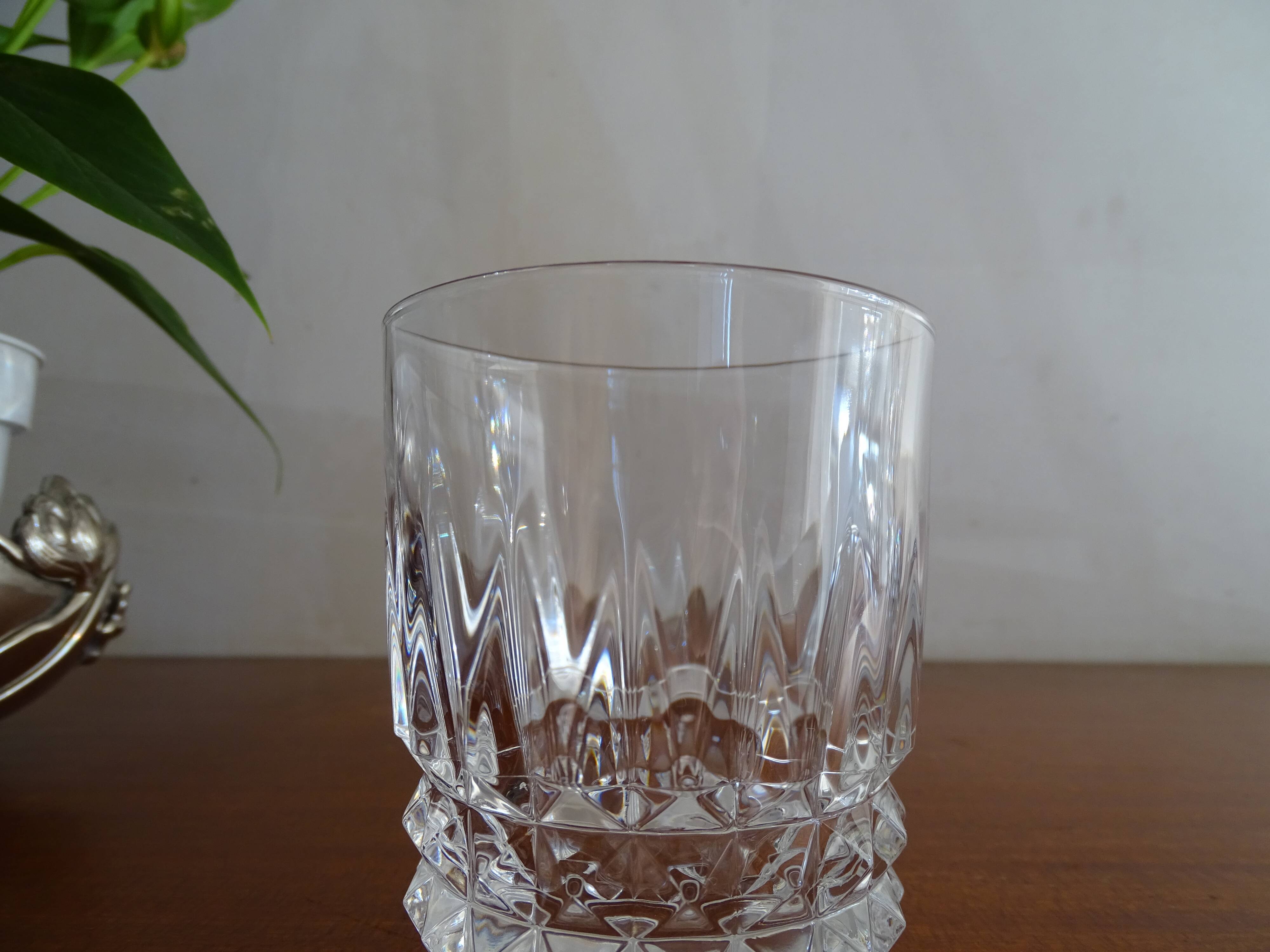 4 glasses crystal whisky of Arques model Villandry