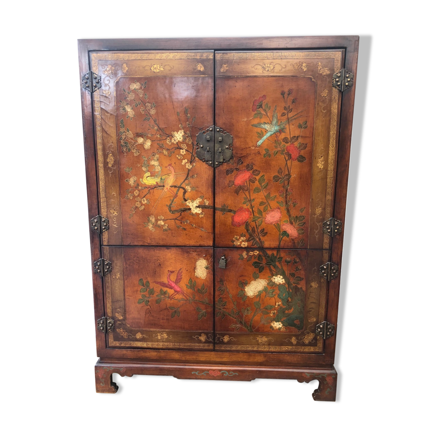 Armoire chinoise ancienne peinte Selency
