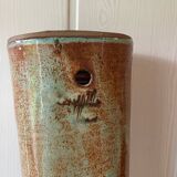 Glazed stoneware wall vase with tree decoration – ca. 1960–1980