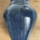 Thick blue ceramic vase